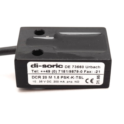 Used Di-Soric DCR 20 M 1.5 PSK-K-TSL Inductive Proximity Sensor, 1.5mm, 10-35VDC, PNP