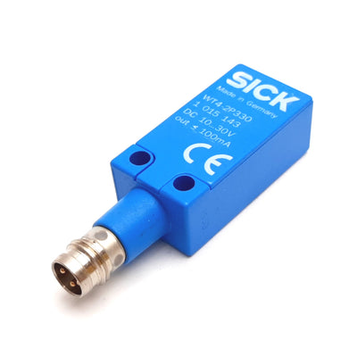 Used Sick WT4-2P330 Photoelectric Sensor, 4-130mm, 10-30VDC, PNP, 3-Pin M8 Male