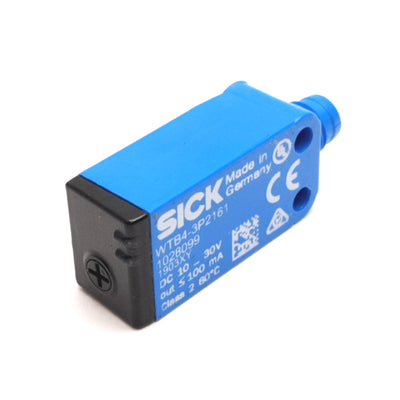 Used Sick WTB4-3P2161 Photoelectric Sensor, 10-30VDC, 20mA, PNP, 3-Pin M8 Male