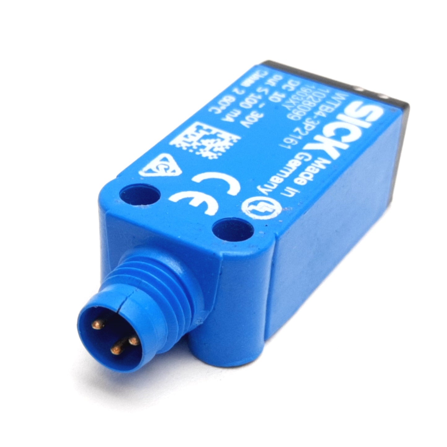 Used Sick WTB4-3P2161 Photoelectric Sensor, 10-30VDC, 20mA, PNP, 3-Pin M8 Male
