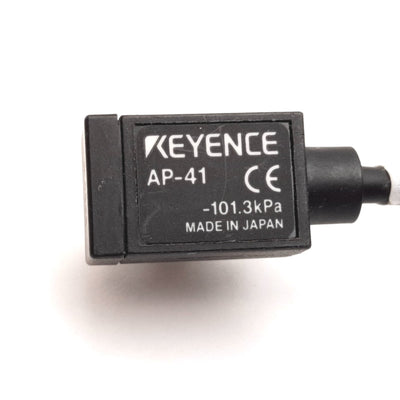 Used Keyence AP-41 Pressure Sensor Head, Rating: 0 to -101.3kPa, M5x0.8, 0.5m Long