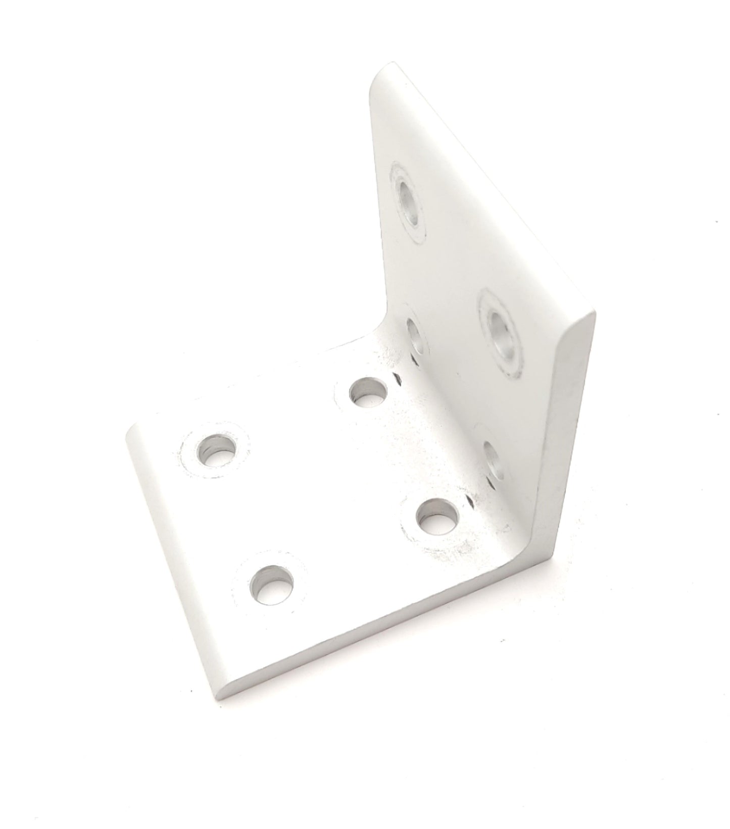 Used Lot of 4 80/20 4304 Aluminum Inside 90° Corner Brackets, 8-Hole, 15 Series