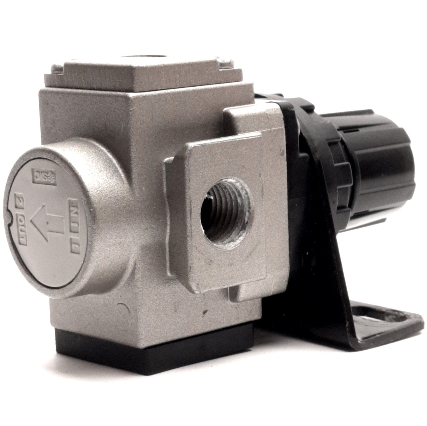 Used SMC AR20K-N02-Z Modular Regulator, 1/4" & 1/8" NPT, 0.05-0.85 MPa Range