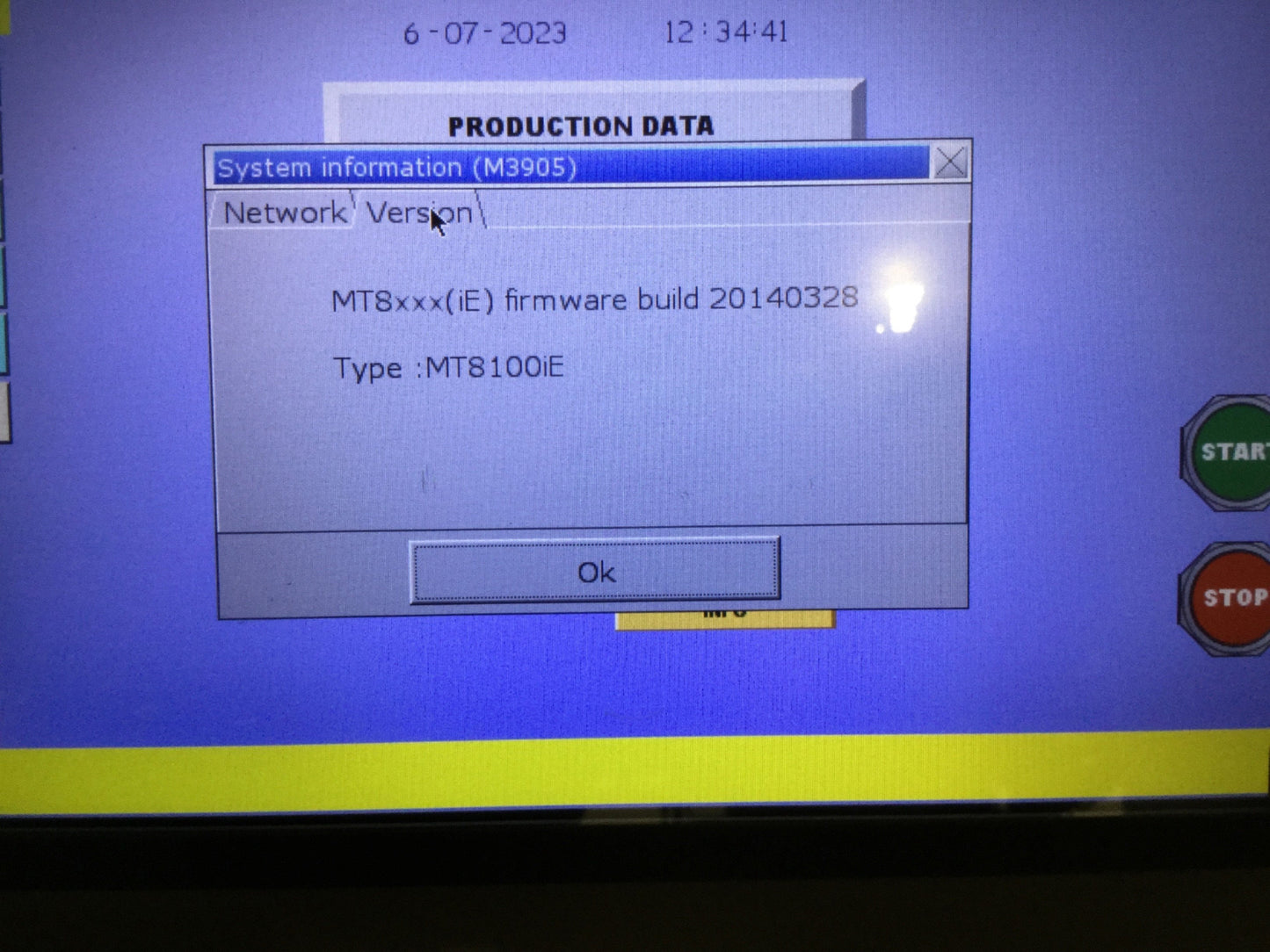 Used Weintek MT8100iE HMI Operator Panel 10" Color TFT, 800 x 480, USB/Ethernet/COM