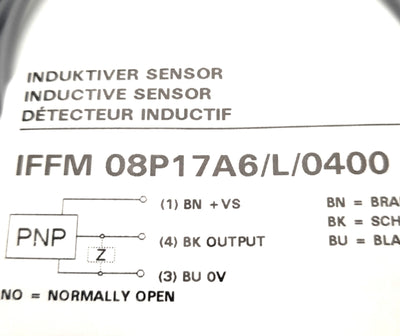 New Other Baumer IFFM 08P17A6/L/0400 Proximity Switch 2mm Range, 10-30v DC, PNP