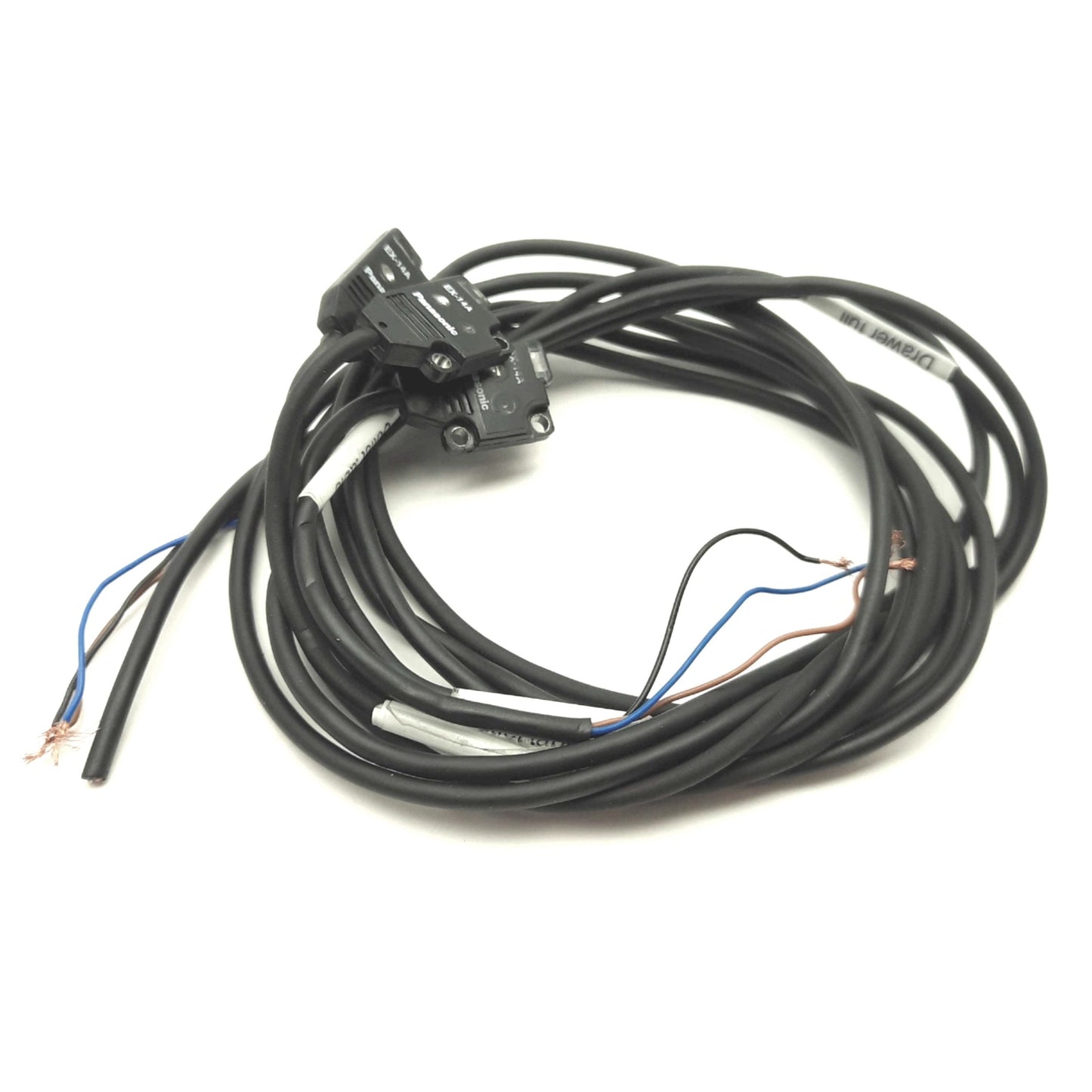 Used Lot of 3 Panasonic EX-14A Photoelectric Sensor, 2-25mm Range, NPN, 12-24VDC