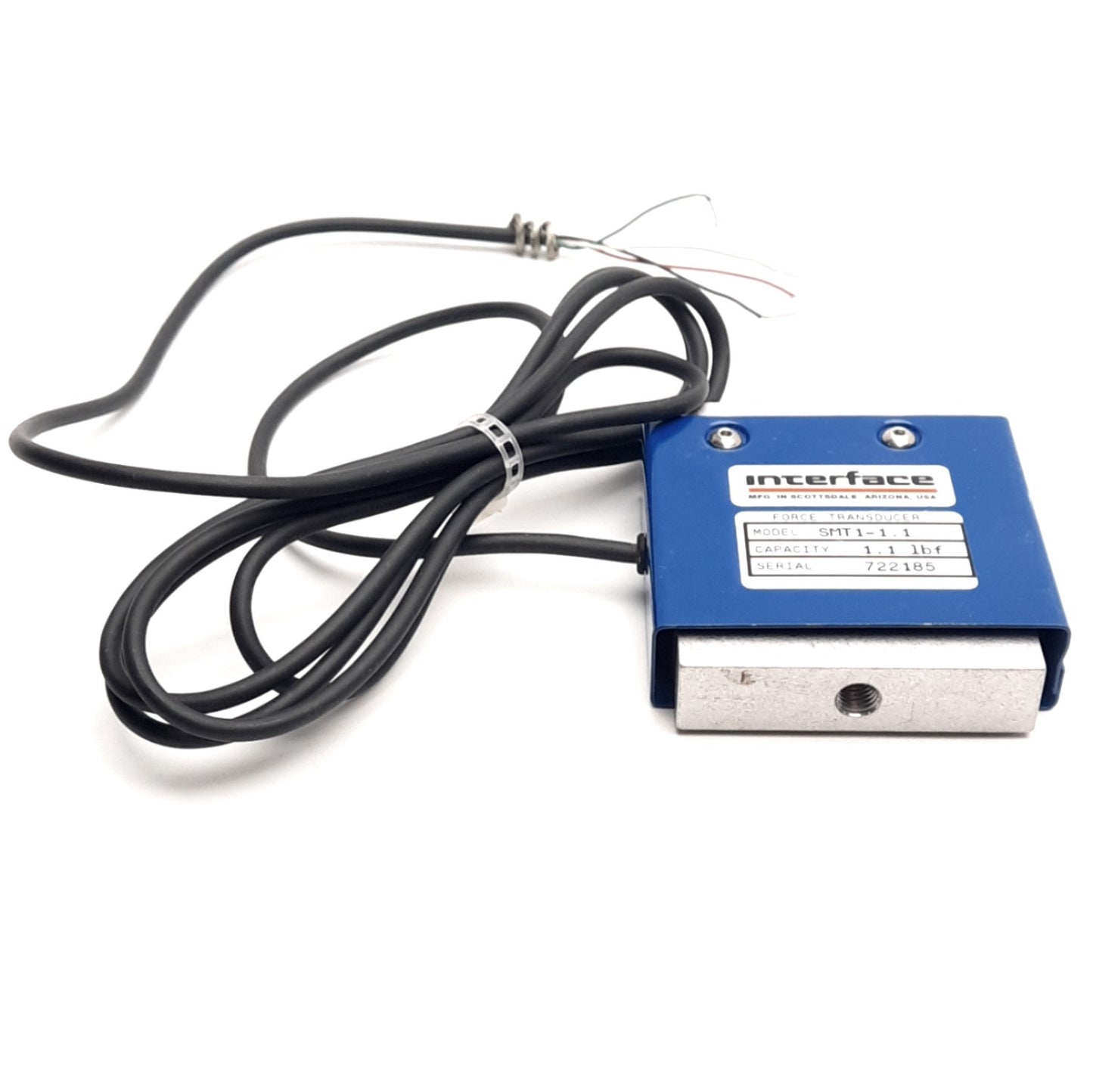 Used Interface SMT1-1.1 Load Cell S-Type, 1.1lbf, ñ0.05%, 2mV/V Output, 24v DC