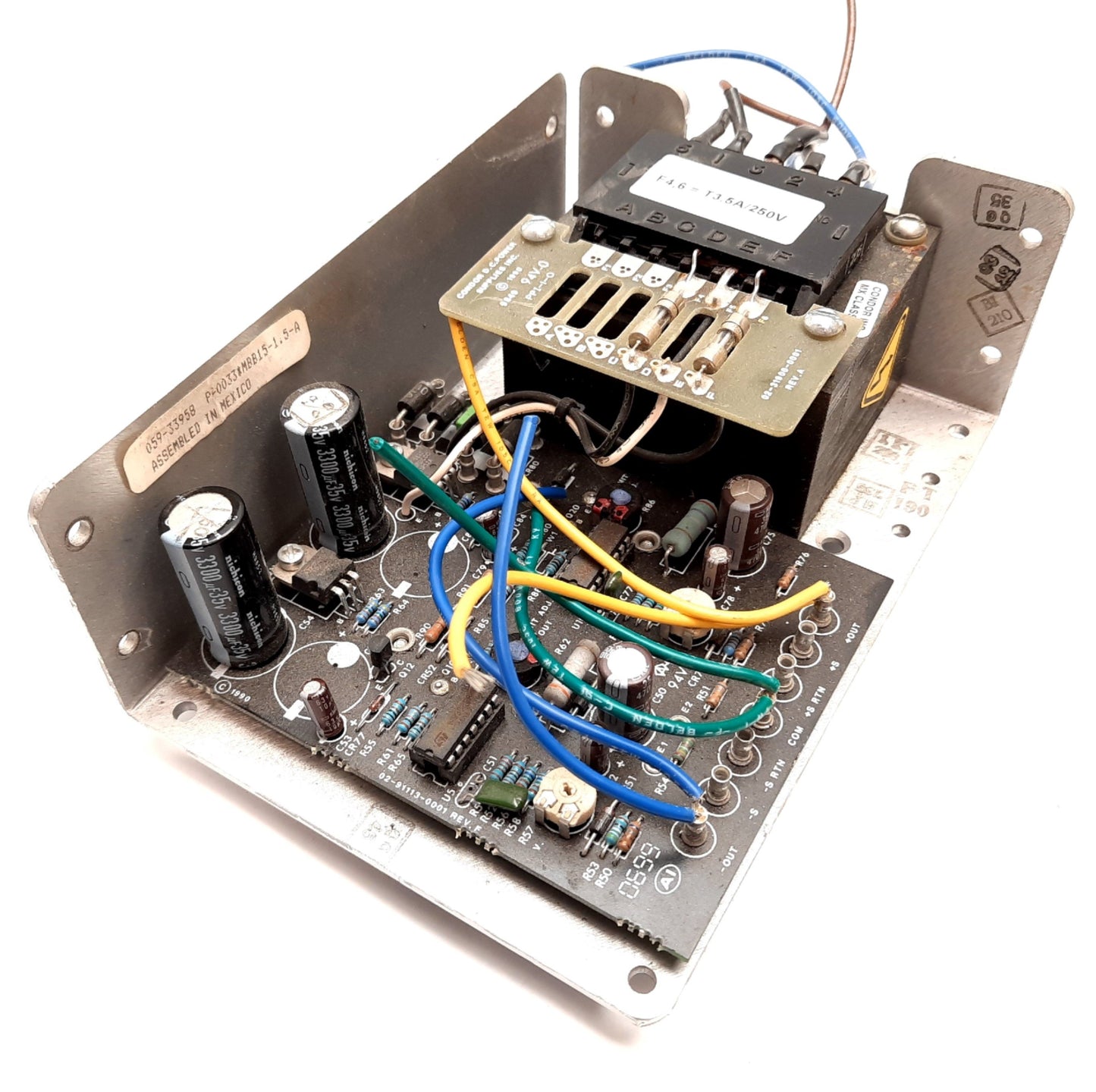 Used Condor MBB15-1.5-A Power Supply, In: 100/120/215/230-240VAC, Out: 15/12VDC