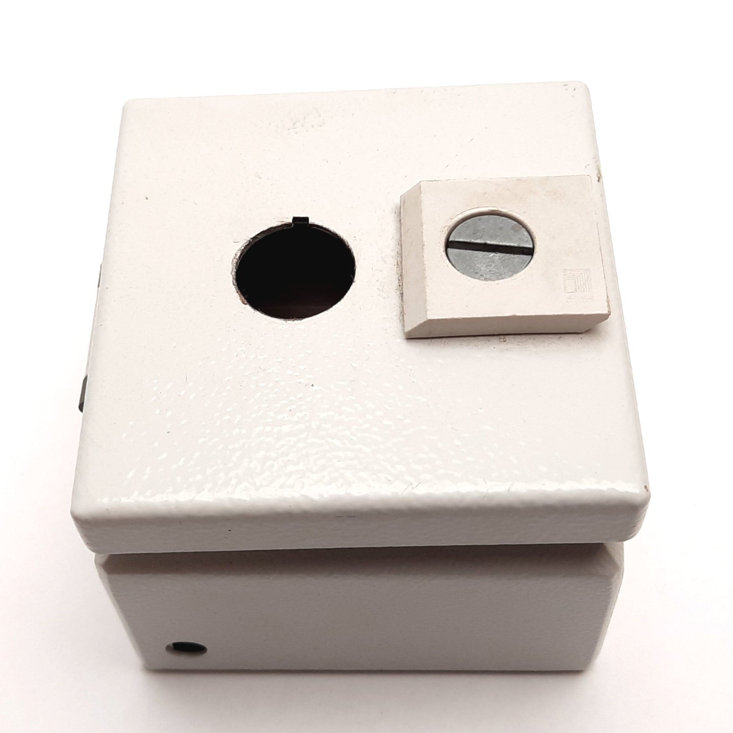 Used Rittal 8018119 Electrical Enclosure, Steel, 100mm x 100mm x 75mm, *Hole Added*