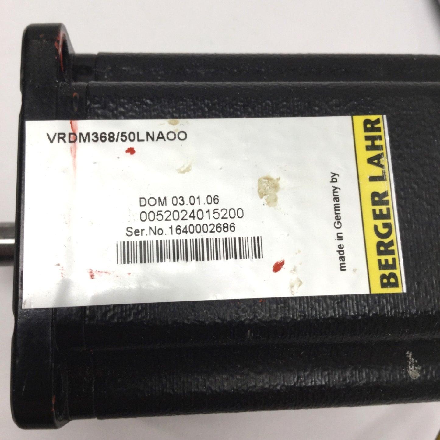 Used Berger Lahr VRDM368/50LNAOO NEMA 23 Stepper Motor, 3-Phase, 92VAC from Ekra X5