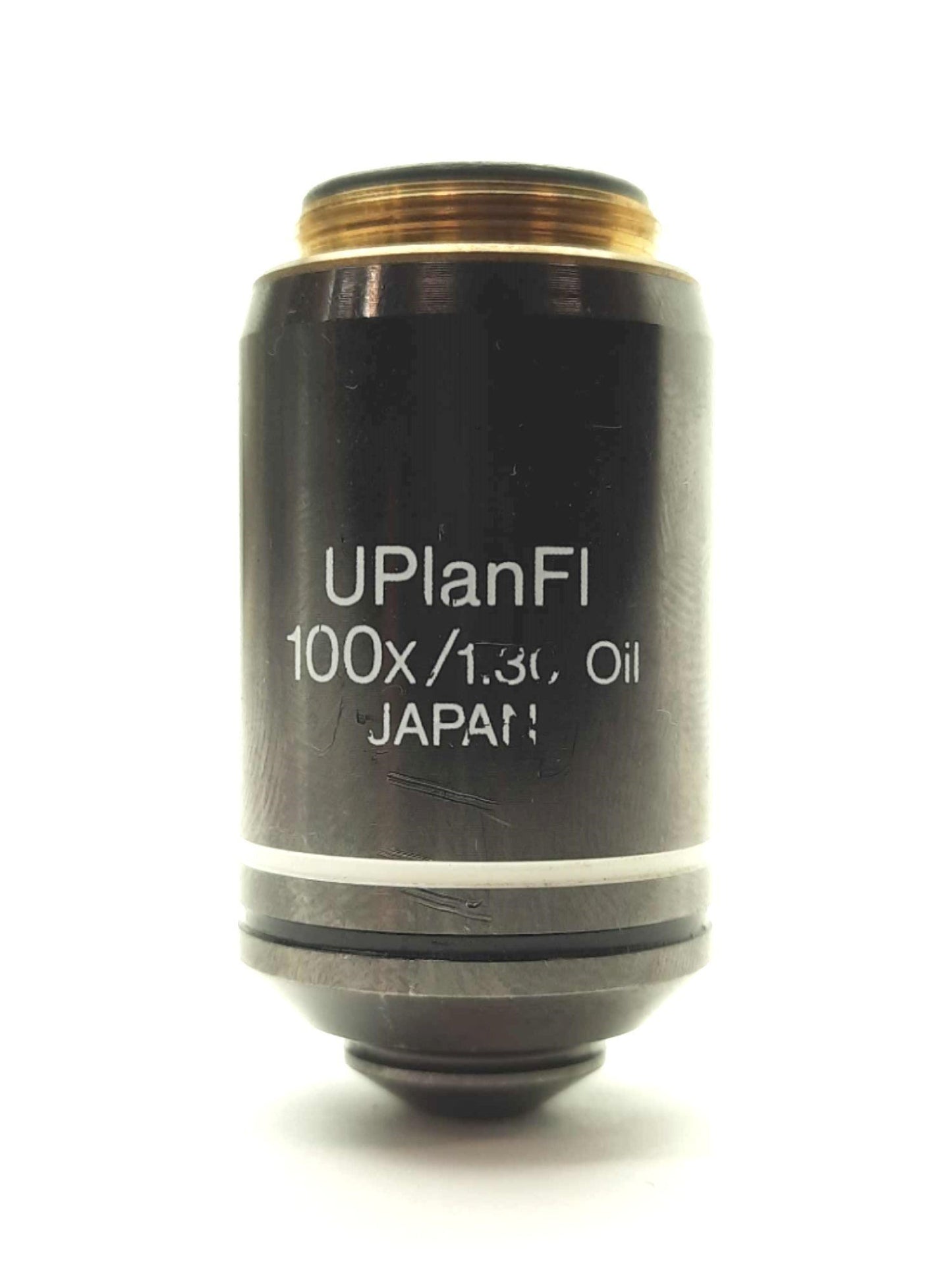 Used Olympus UPLFLN100XO2 Semi-Apochromat Objective Oil Lens, 100X, 1.3NA, .2mm WD