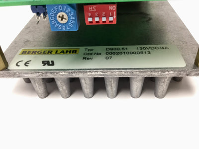 Used Berger Lahr D900.51 Stepping Motor Drive 3-Phase 130VDC 4A, 5V Signal Input