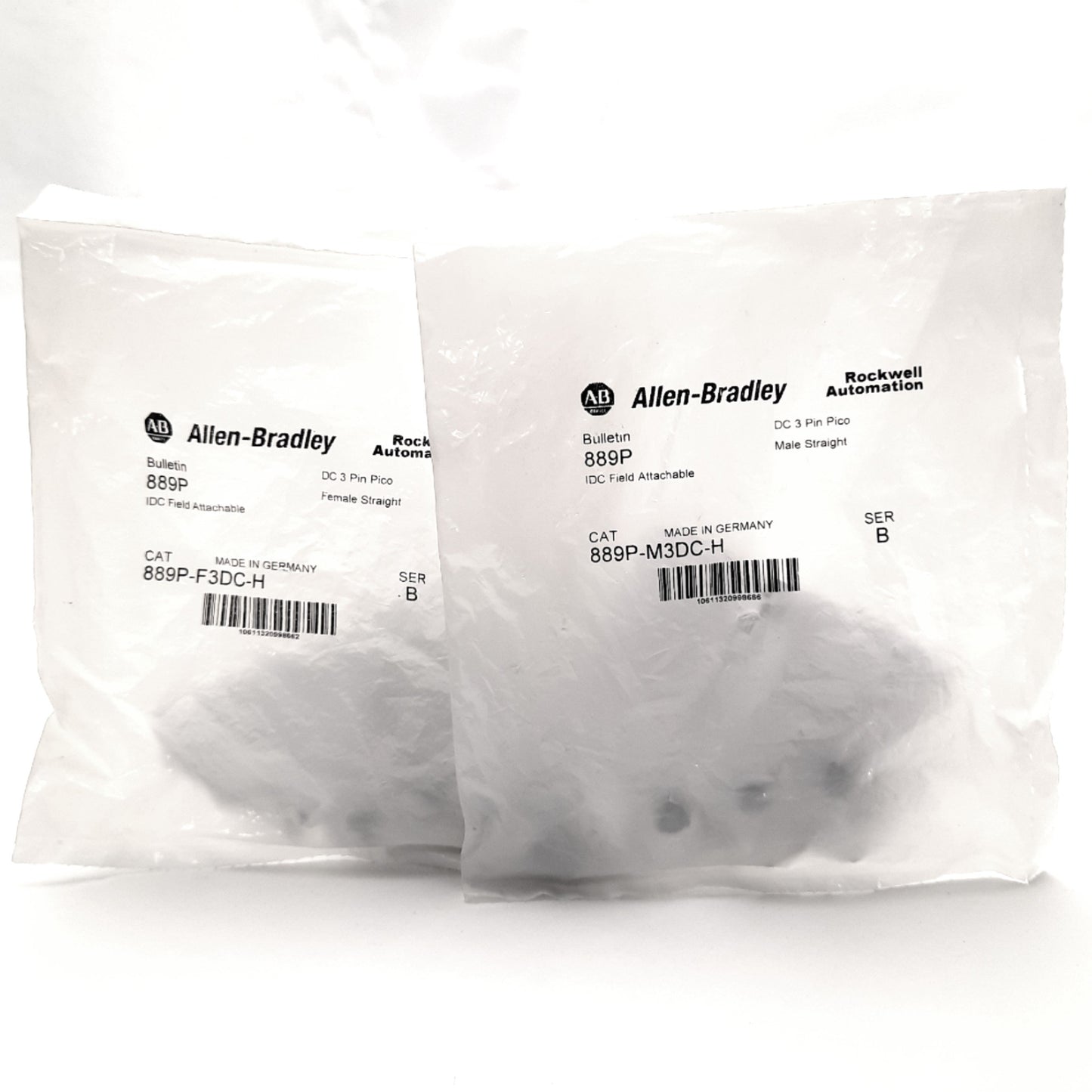 New Lot of Allen Bradley 889P-M3DC-H & 889P-F3DC-H Connectors Male/Female Pico 3-Pin