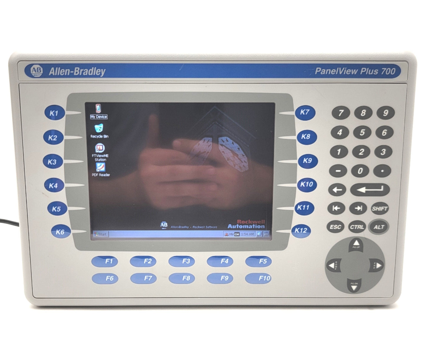 Used Allen Bradley 2711P-B7C4D8 PanelView Plus 700 Keypad Terminal 6.5" Color, 24VDC