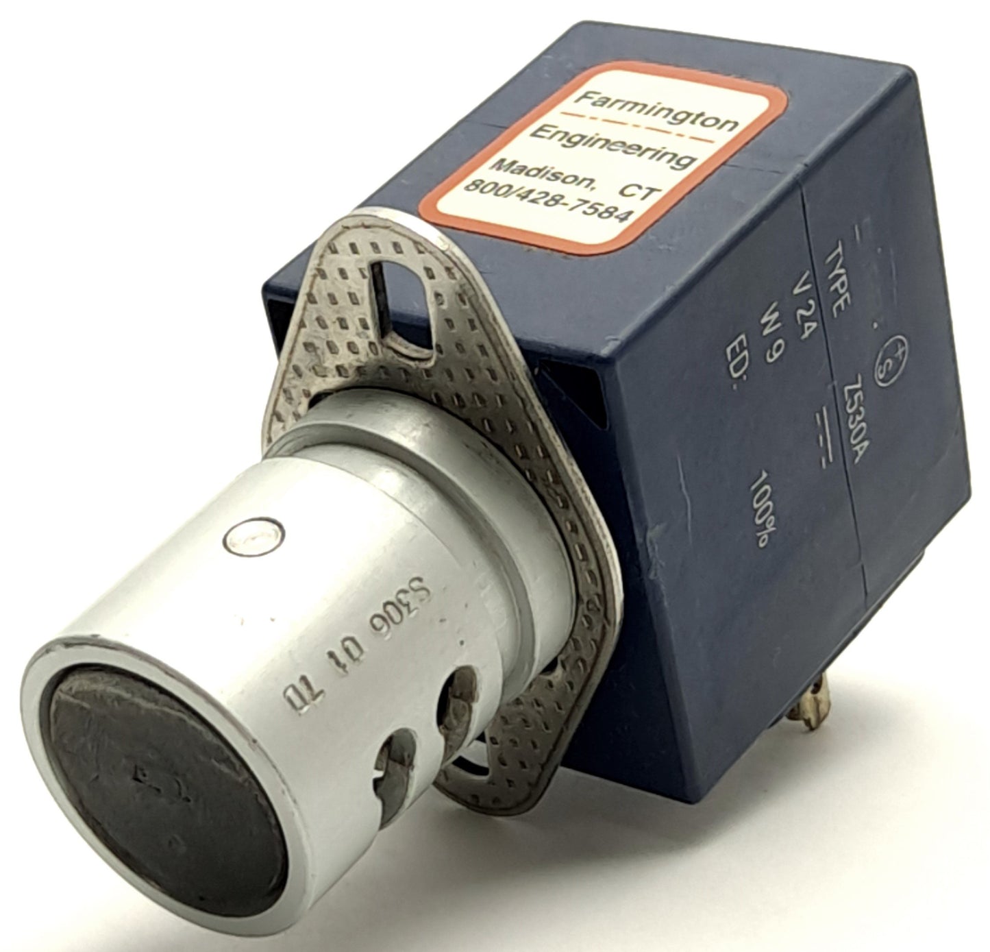 Used Farmington Engineering S306.01 Z530A Pinch Solenoid Valve, 24V, 9W, 0.4kg Pinch
