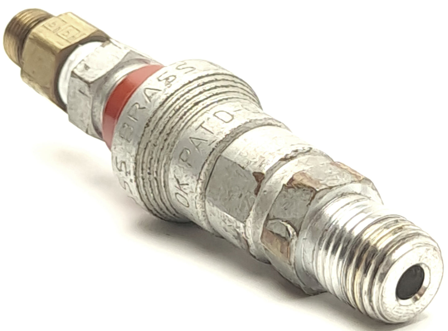 Used Swagelok PAT'D-OC4 Stainless Steel Quick Connect Stem With Valve 1/4-1/2" Thread