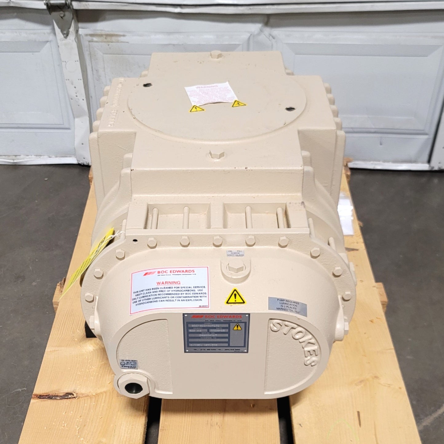 New BOC Edwards Stokes 900-622-MVR101 Booster Pump For Oxygen Service 3840CFM