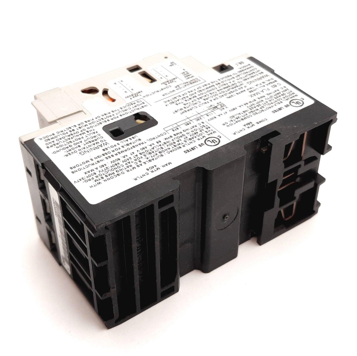 Used Sprecher Schuh KTA7-25S-0.63A Manual Motor Starter, 3-Pole, W/ KT7-PE1-10 Aux