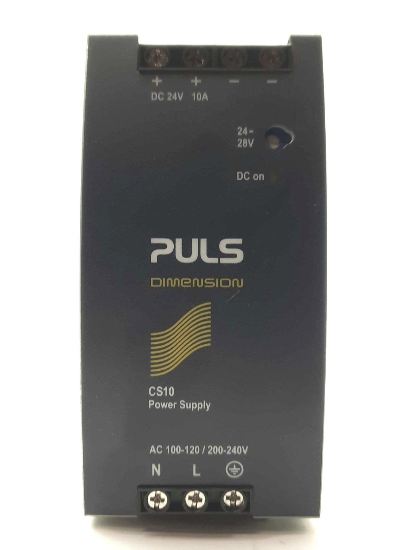 Used PULS CS10.241 DC Power Supply 24VDC 10A Output 100-120/200-240VAC Input DIN Rail