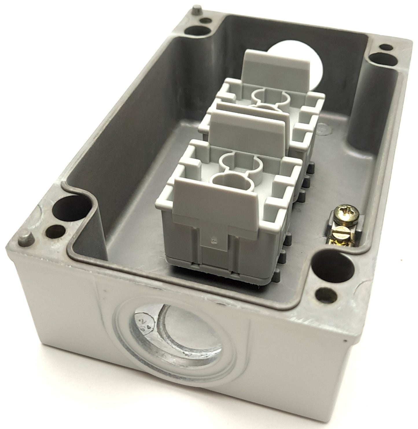 New Sprecher + Schuh DZA 3-2A Push Button Enclosure, 2-Hole, Material: Aluminum