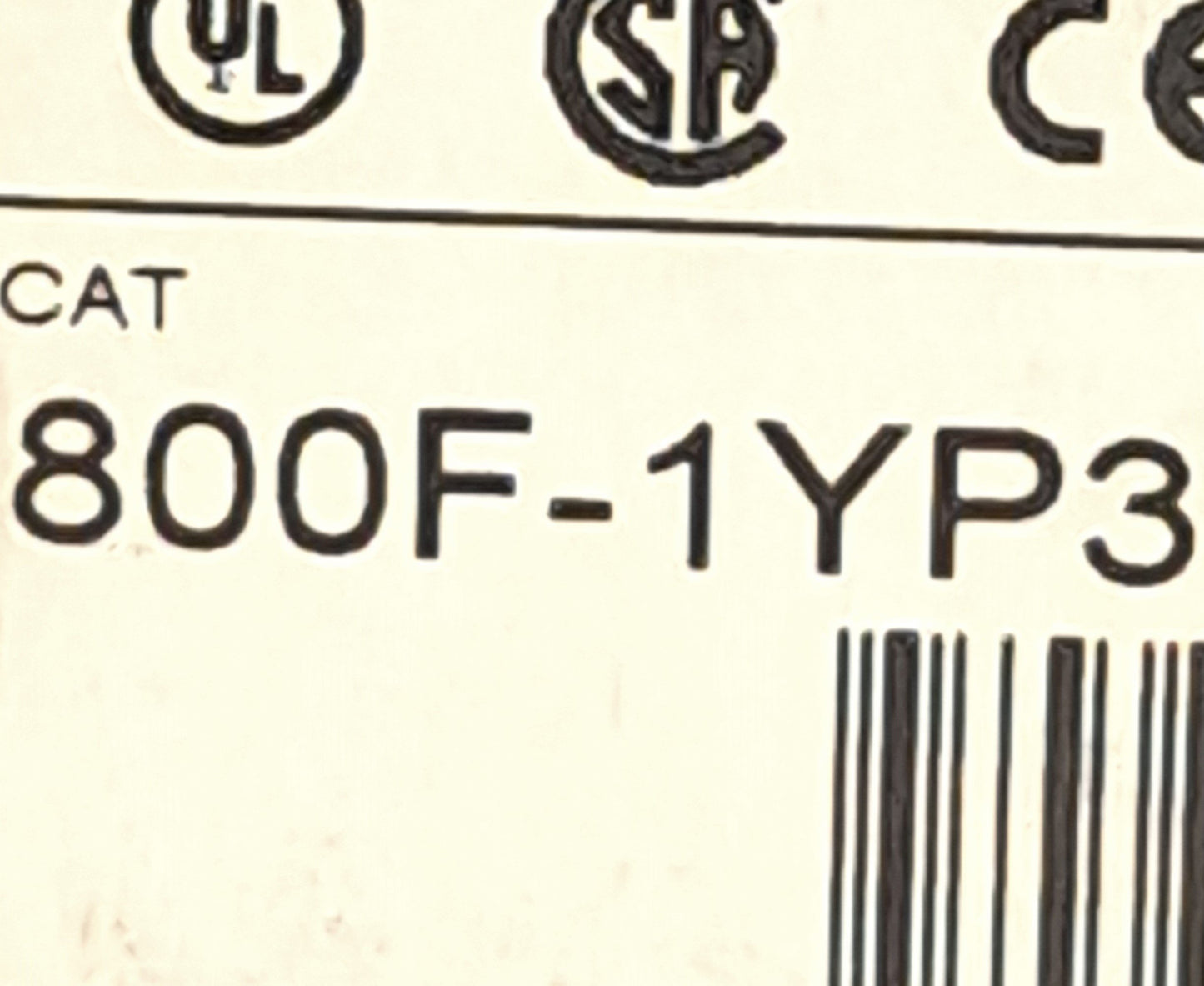 New Allen Bradley 800F-1YP3 1-Hole Enclosure E-Stop Station, 2 x N.C. Contacts