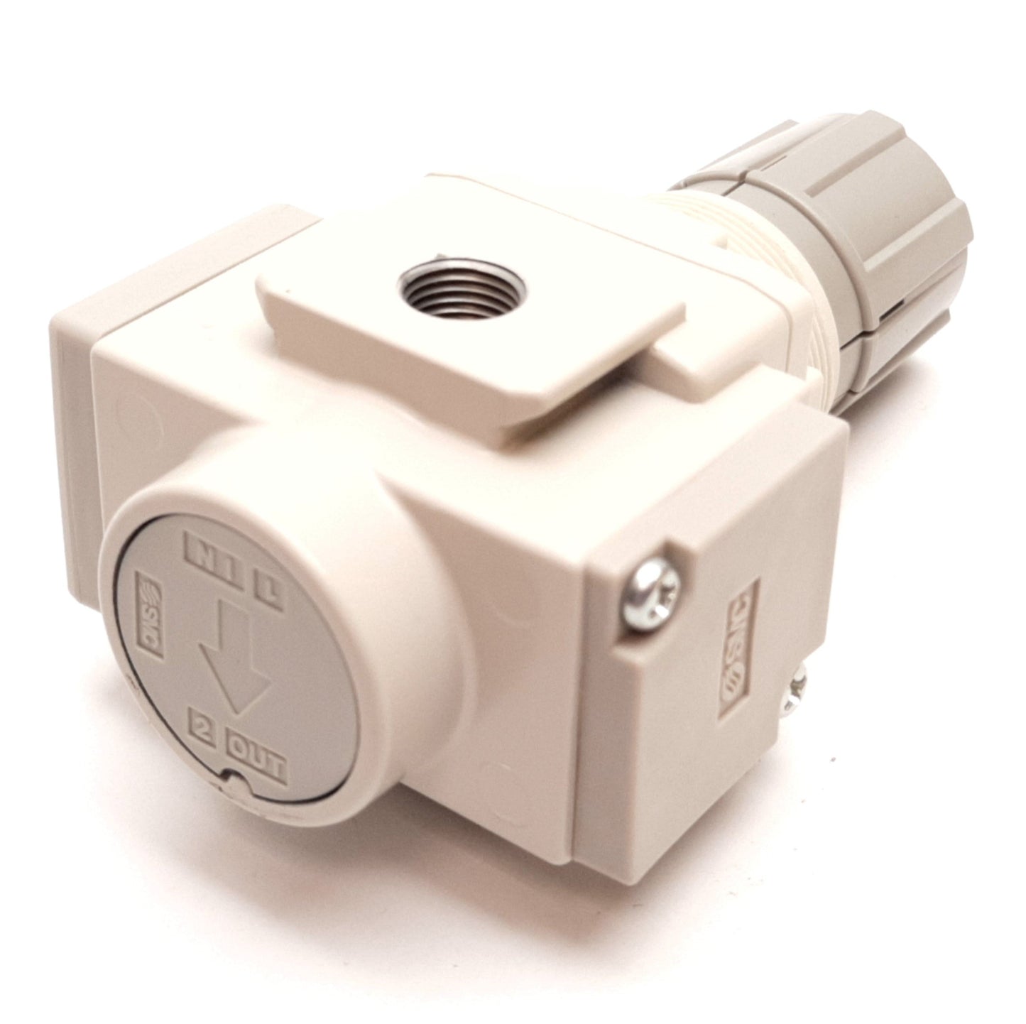New SMC AR20-N01E-Z-B Pressure Regulator, Supply: 145psi, Set: 7-125psi, With Gauge