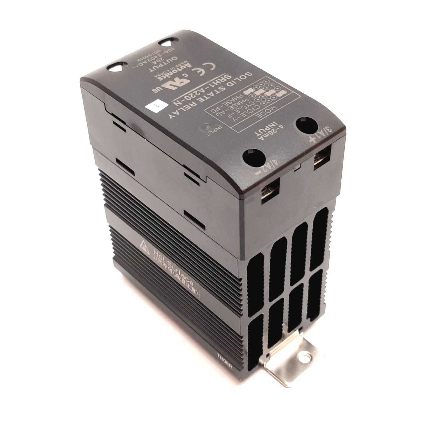 Used Autonics SRH1-A220-N Solid State Relay, Input: 4-20mA, Output: 100-240VAC 20A