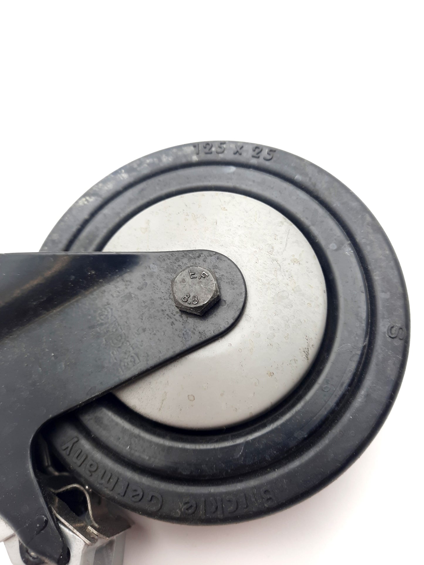 Used Set Of 4 Blickle Casters 125 x 25mm Swivel Casters With Stop-Fix Break 220Lbs