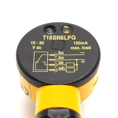 Used Banner T18SN6LPQ Photoelectric Sensor, Range: 2m, Supply: 10-30VDC, Output: NPN
