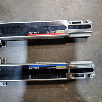 Used Keyence SL-V103F Safety Light Curtain Transmitter & Receiver Distance, 1030mm