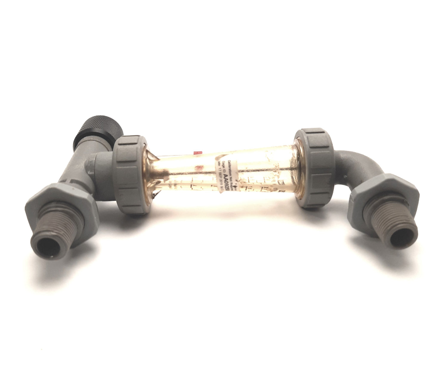 Used Blue-White F-44376LE-6 Flow Meter 3/8" NPT, 0.2 - 2 GPM, 0.8 - 8 LPM Panel Mount