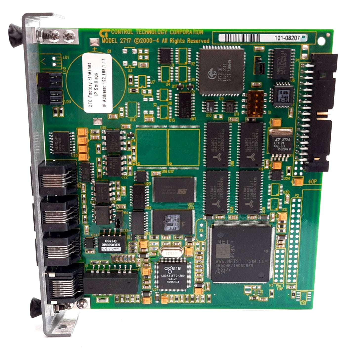 Used Control Technology Corporation 2717 Ethernet Communications Module RS-232 RS-485