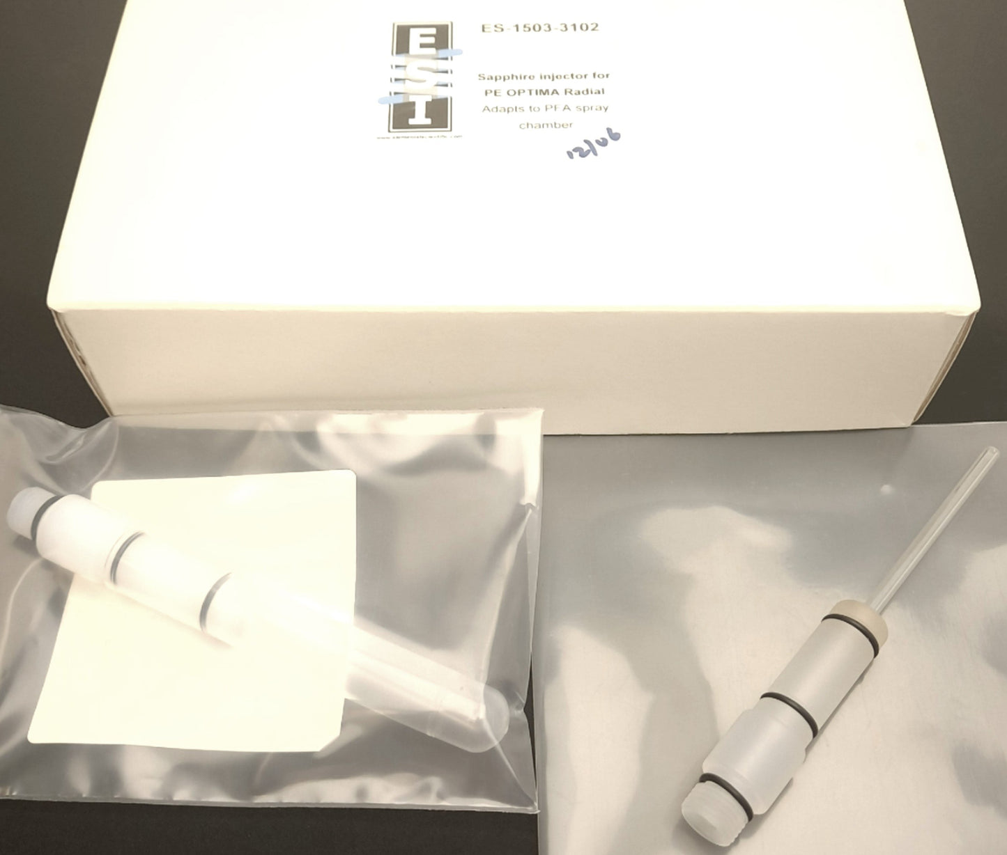 New ESI ES-1503-3102 Organic Sapphire Injector In PFA Base, For Optima 3000 Radial