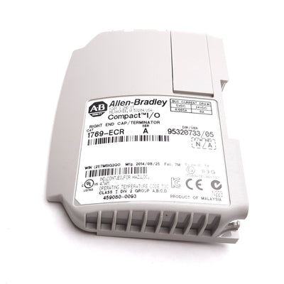 Used Allen Bradley 1769-ECR MicroLogix1500 Compact Right End Cap Cover, Ser A