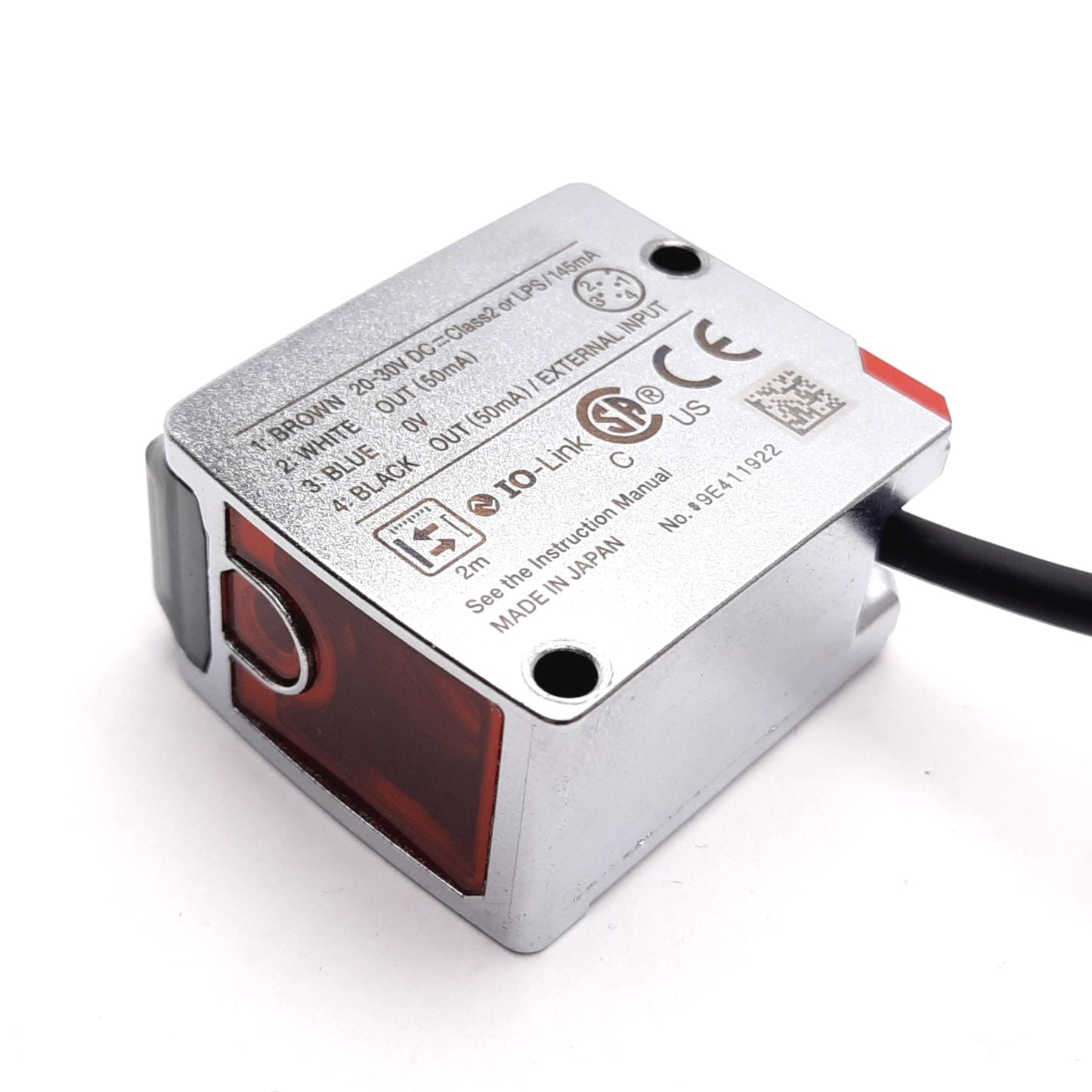 Used Keyence LR-TB2000C Photoelectric Laser Sensor, 60-2000mm, 20-30VDC, 4-Pin M12
