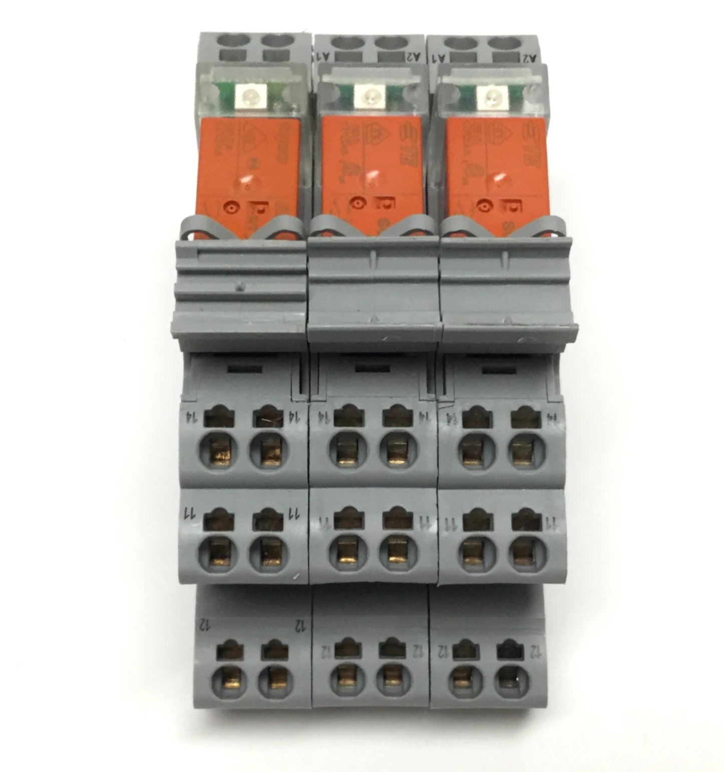 Used Lot of 3 Wago 788-304 Power Relay Module, 24VDC In, SPDT 16A 250VAC Out