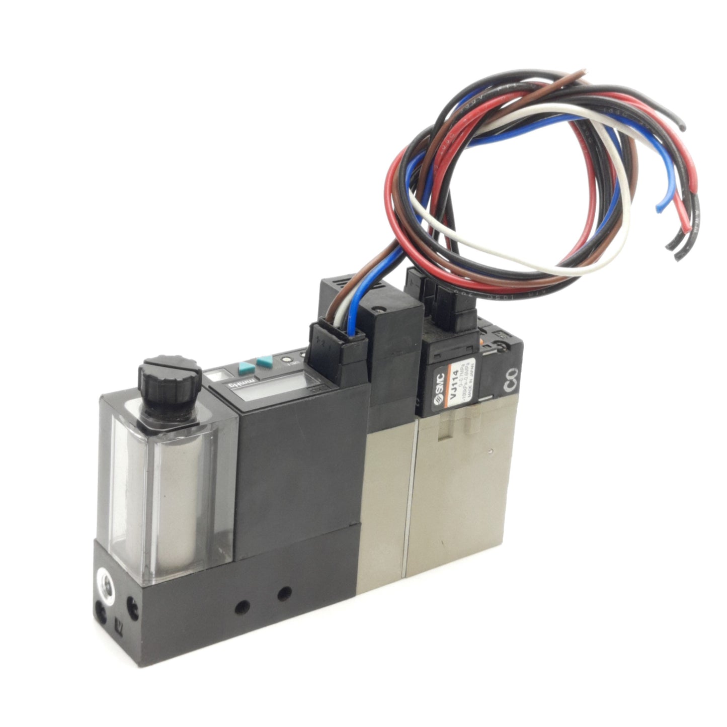Used SMC ZSE3-0X-23 Vacuum Switch W/ VJ114 24v DC Sol Valve, M5, NPN Output