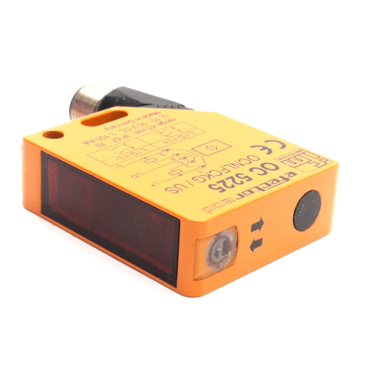 New IFM OCNLFCKG/US-100 OC5225 Photoelectric Sensor 45mm Range, 10-30V DC, M12 5-Pin