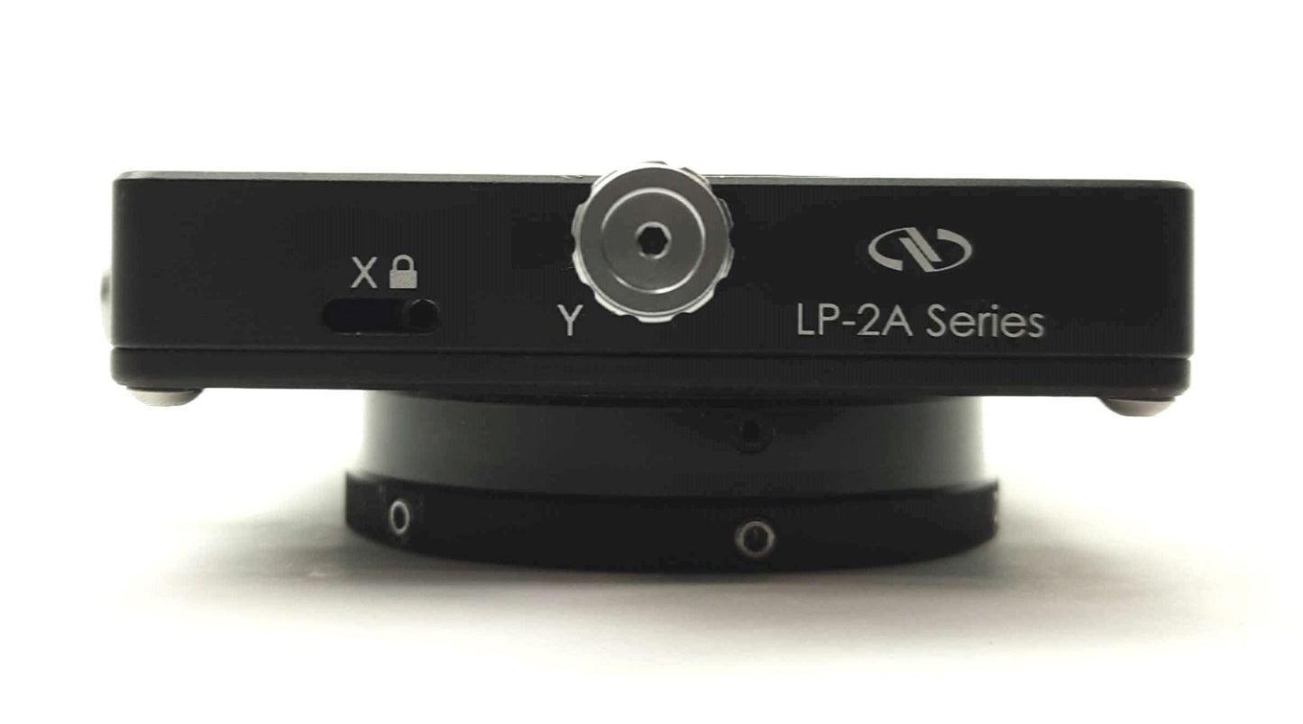 Used Newport LP-2A-XY Two Axis Lens Positioner, Ø2" Lens, XY ±3.2mm, 76.2mm Axis