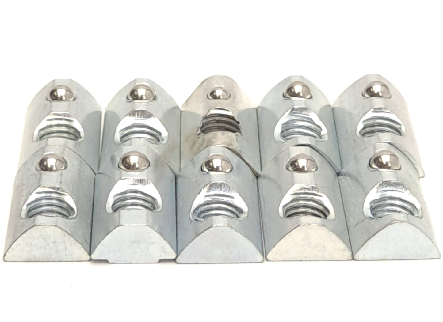 Used Lot of 10 80/20 13034 M8 Slide in T-Nut with Ball Spring, 15 and 40 Series