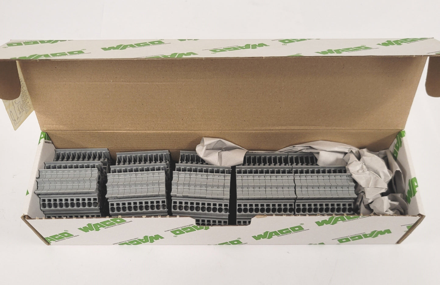 New Box Of 50 Wago 2022-2231 Double Deck 1-Conductor/1-Pin Terminal Blocks 35mm DIN