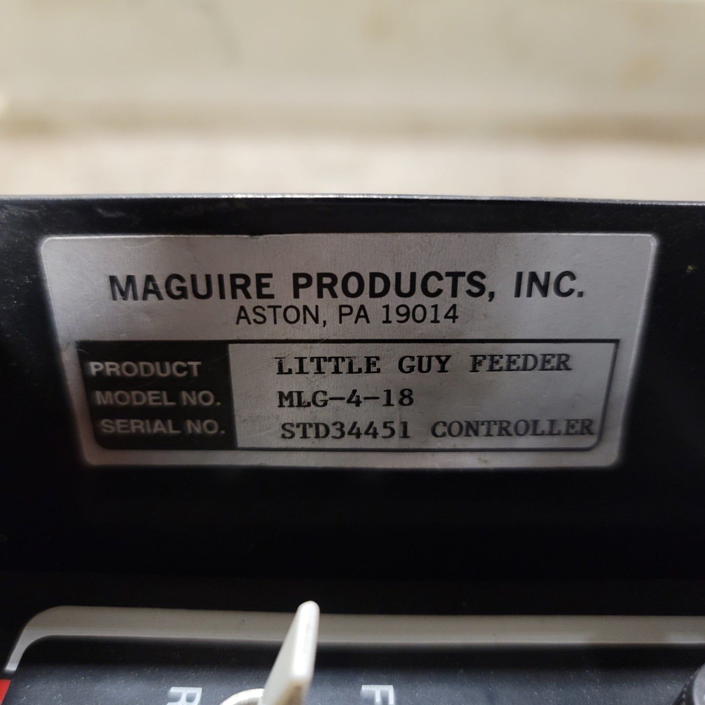 Used Maguire MLG-4-18 Little Guy Volumetric Concentrate Feeder 0.05-4lbs/hr, 120VAC