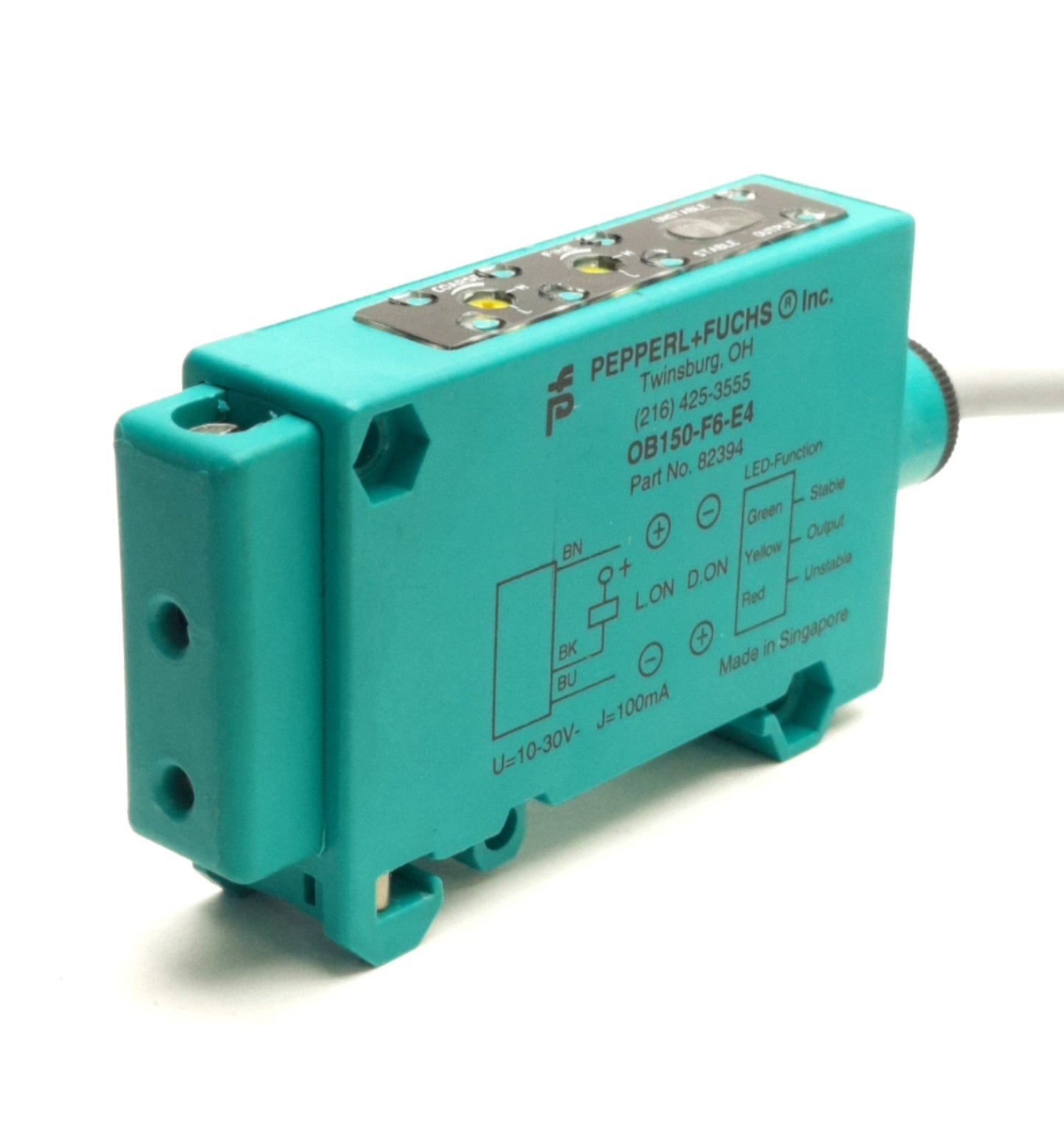 Used Pepperl & Fuchs OB150-F6-E4 Photoelectric Sensor 15-150mm Range, NPN, 10-30V DC
