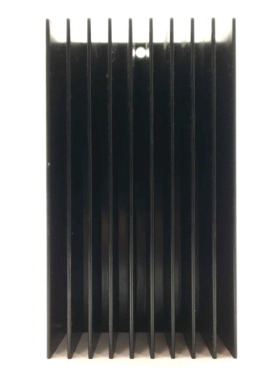 Used Extruded Aluminum Heat Sink, 7 5/16 x 4 1/8 x 1 3/4", 3 Fins Per Inch, 2.2lbs