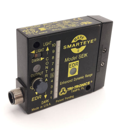 Used Tritronics SEIKF1 Photoelectric Sensor M12 4-Pin, 12-24V DC, NPN/PNP, Infrared