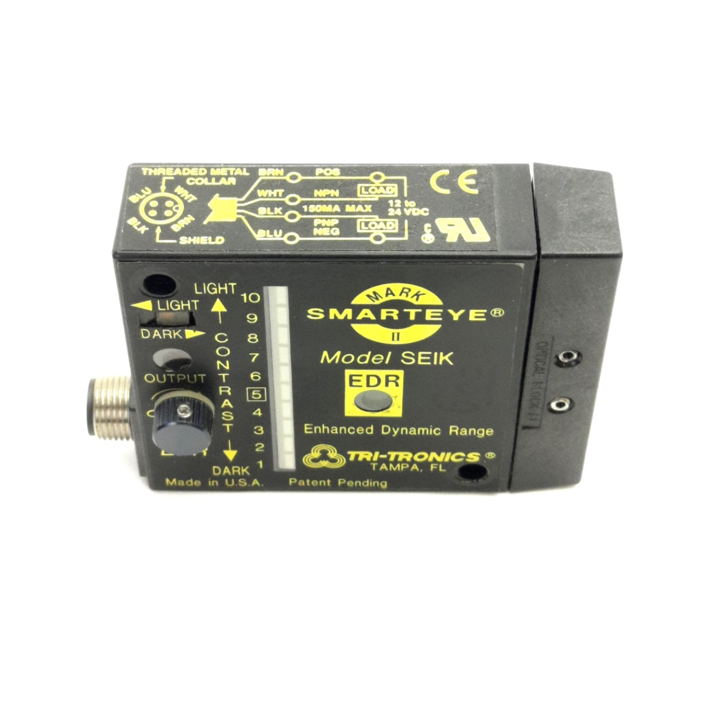 Used Tritronics SEIKF1 Photoelectric Sensor M12 4-Pin, 12-24V DC, NPN/PNP, Infrared