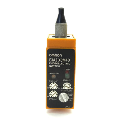 Used Omron E3A2-XCM4D Photoelectric Switch 240V Max Supply, SPDT, Used w/ E-32 Cables