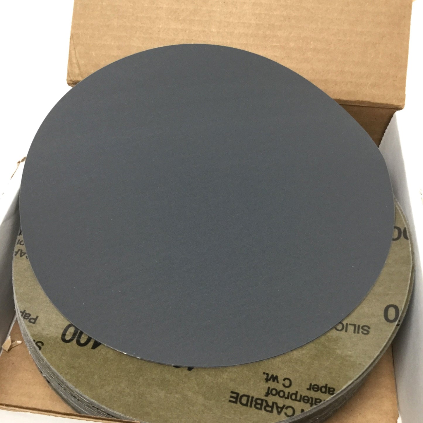 New Mark V Laboratory MK-810-267-PRM Silicon Carbide PSA Disc 400 Grit, Ø8", 100/pkg