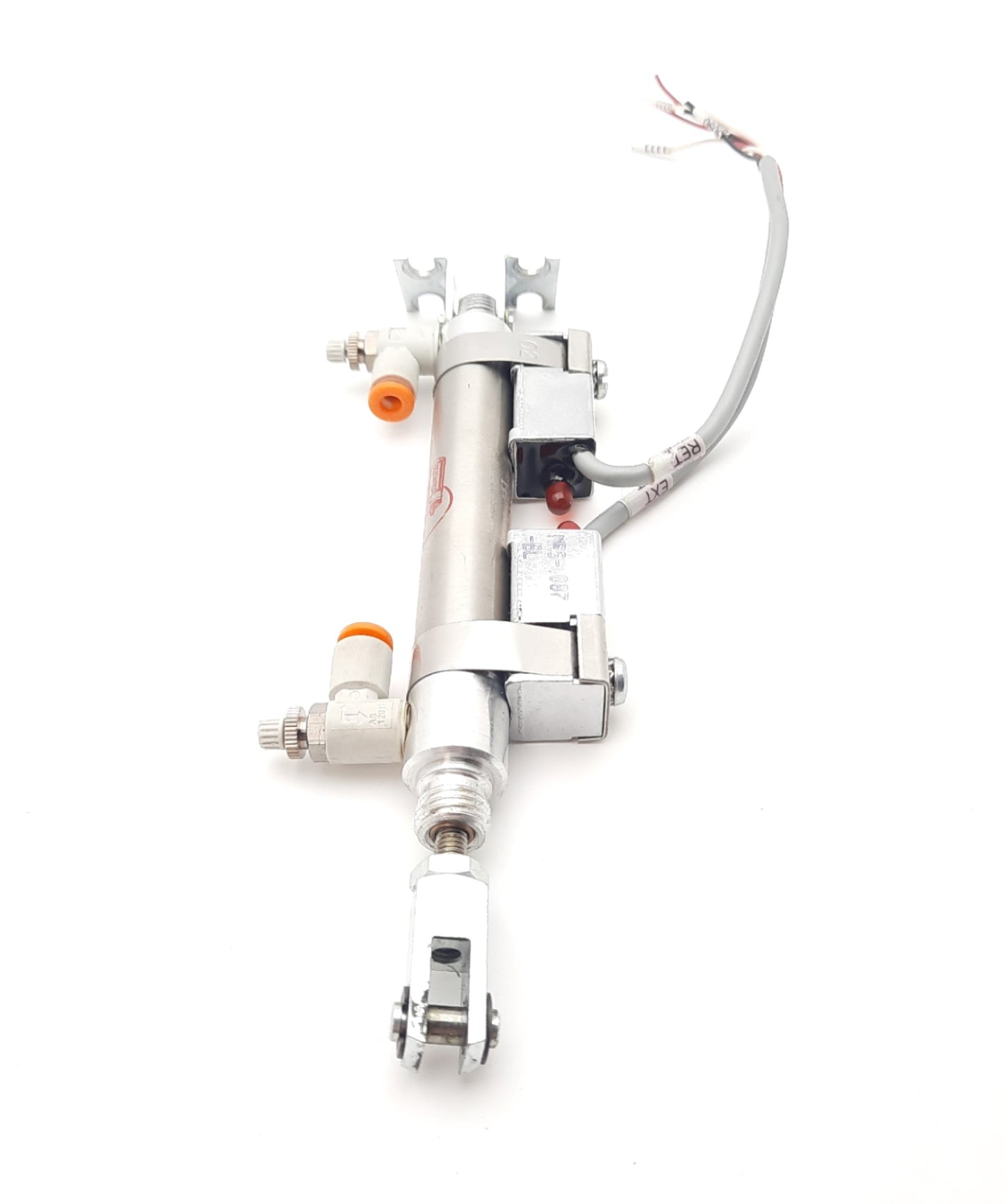 Used Bimba MRS-022-DXPB Air Cylinder 2" Stroke, 9/16" Bore w/ Magnetic Reed Switches