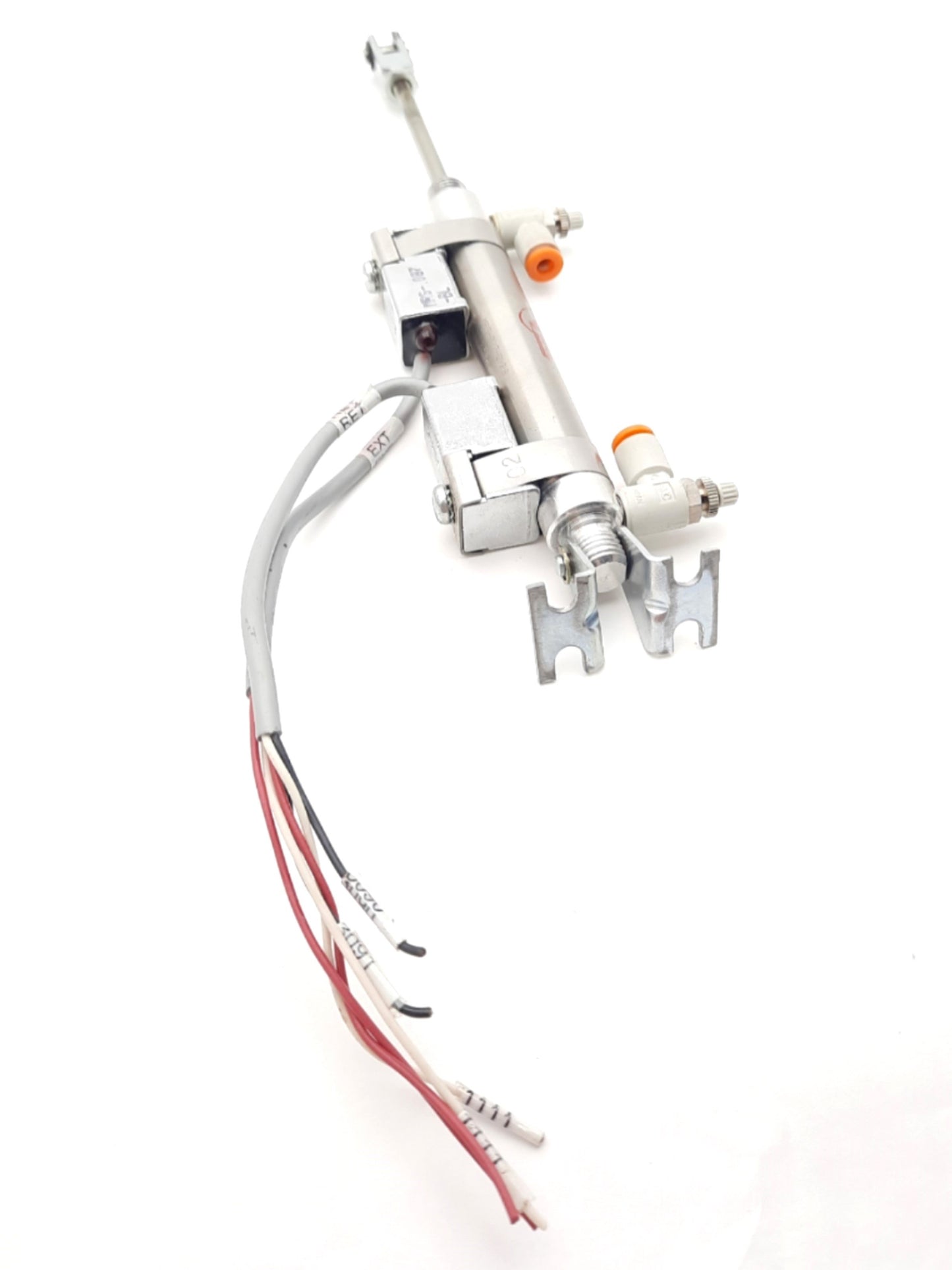 Used Bimba MRS-022-DXPB Air Cylinder 2" Stroke, 9/16" Bore w/ Magnetic Reed Switches